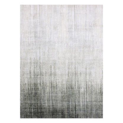 Modern and Contemporary Wool & Silk Hand Knotted Rug Grey No Border 10.0X14.0 -O075257