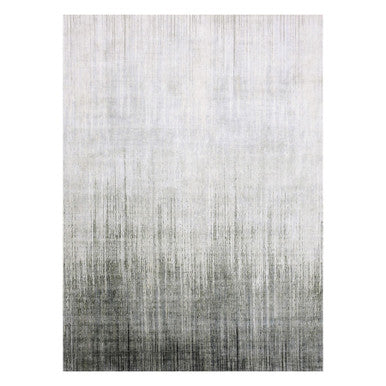 Modern and Contemporary Wool & Silk Hand Knotted Rug Grey No Border 10.0X14.0 -O075257