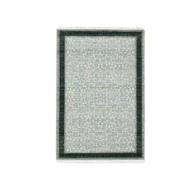 Modern and Contemporary Wool Hand Knotted Rug Blue Navy Blue 3.1X5.1 -O075258