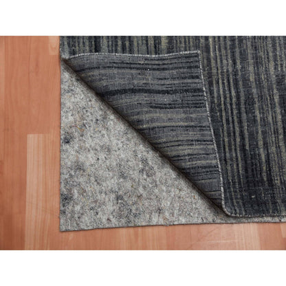 Modern and Contemporary Wool Hand Knotted Rug Grey No Border 2.6X12.6 -O075260