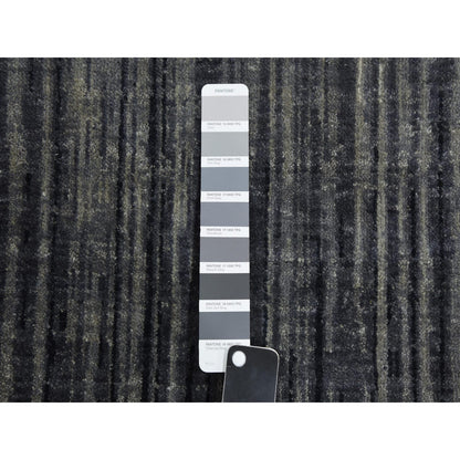 Modern and Contemporary Wool Hand Knotted Rug Grey No Border 2.6X12.6 -O075260