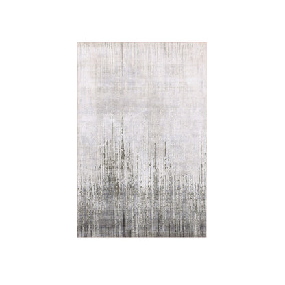 Modern and Contemporary Wool & Silk Hand Knotted Rug Grey No Border 3.0X5.3 -O075262