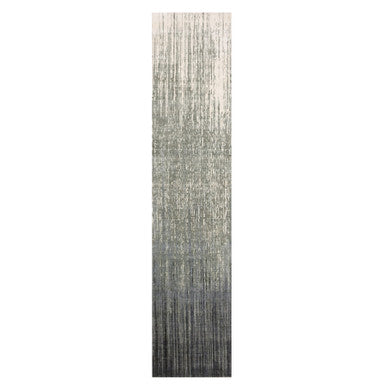Modern and Contemporary Wool Hand Knotted Rug Grey No Border 2.6X12.6 -O075263