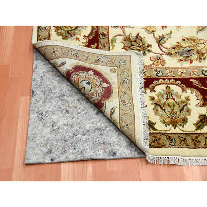 Rajasthan Wool & Silk Hand Knotted Rug Ivory Ivory 8.1X10.0 -O075272