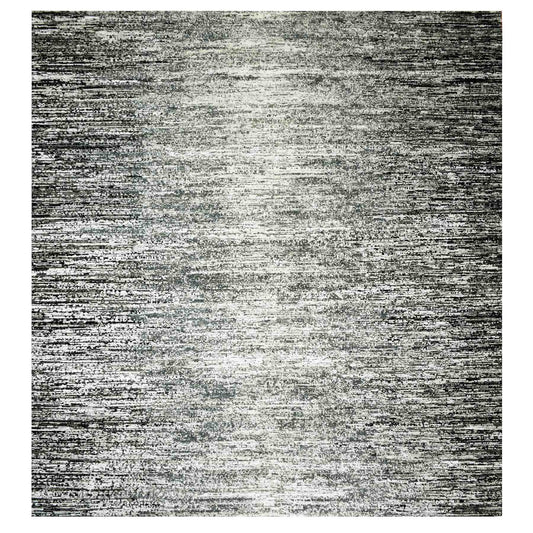 Modern and Contemporary Wool & Silk Hand Knotted Rug Black No Border 6.0X6.1 -O075284