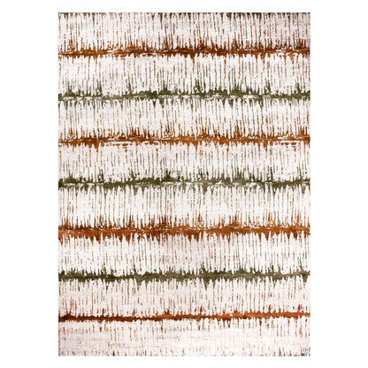 Modern and Contemporary Wool & Silk Hand Knotted Rug Orange No Border 8.10X11.10 -O075295