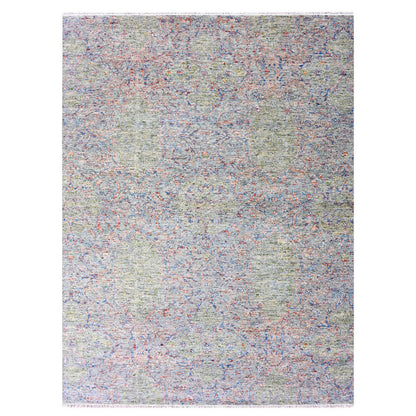 Oushak And Peshawar Wool Hand Knotted Rug Grey No Border 9.1X12.1 -O075303
