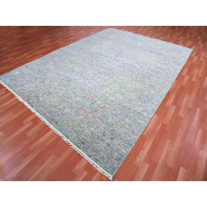 Oushak And Peshawar Wool Hand Knotted Rug Grey No Border 9.1X12.1 -O075303