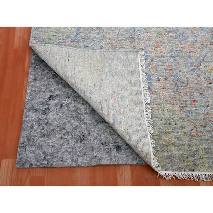 Oushak And Peshawar Wool Hand Knotted Rug Grey No Border 9.1X12.1 -O075303