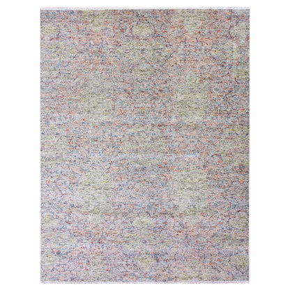 Oushak And Peshawar Wool Hand Knotted Rug Grey No Border 9.0X11.10 -O075305