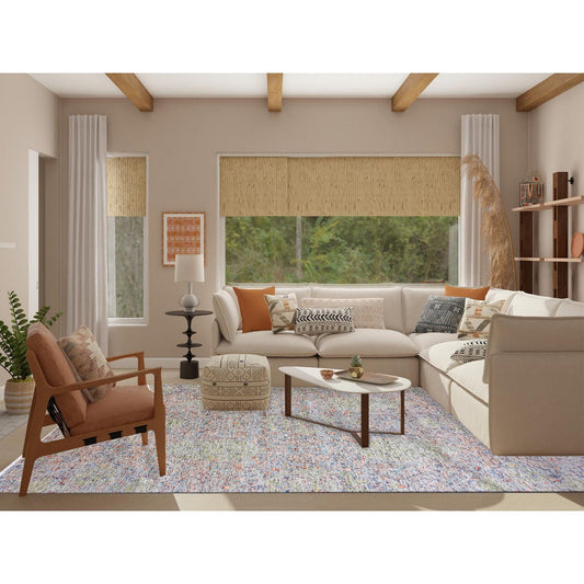 Oushak And Peshawar Wool Hand Knotted Rug Grey No Border 9.0X11.10 -O075305