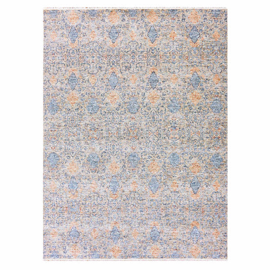 Modern and Contemporary Wool Hand Knotted Rug Grey No Border 9.0X12.4 -O075306