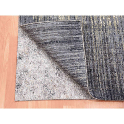 Modern and Contemporary Wool Hand Knotted Rug Grey No Border 2.6X6.3 -O075308