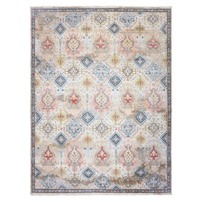 Oushak And Peshawar Wool Hand Knotted Rug Ivory No Border 8.11X12.0 -O075322