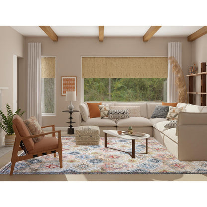 Oushak And Peshawar Wool Hand Knotted Rug Ivory No Border 8.11X12.0 -O075322