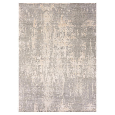 Modern and Contemporary Wool & Silk Hand Knotted Rug Grey No Border 10.0X14.1 -O075334