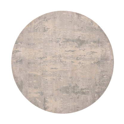 Modern and Contemporary Wool & Silk Hand Knotted Rug Grey No Border 8.2X8.2 -O075345