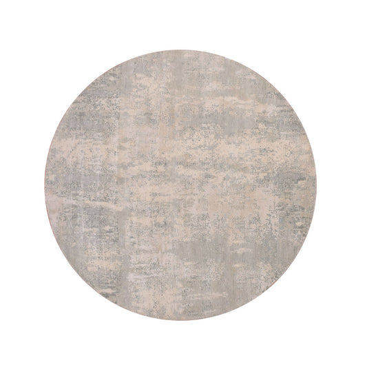 Modern and Contemporary Wool & Silk Hand Knotted Rug Grey No Border 7.1X7.2 -O075346