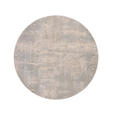 Modern and Contemporary Wool & Silk Hand Knotted Rug Grey No Border 7.1X7.2 -O075346