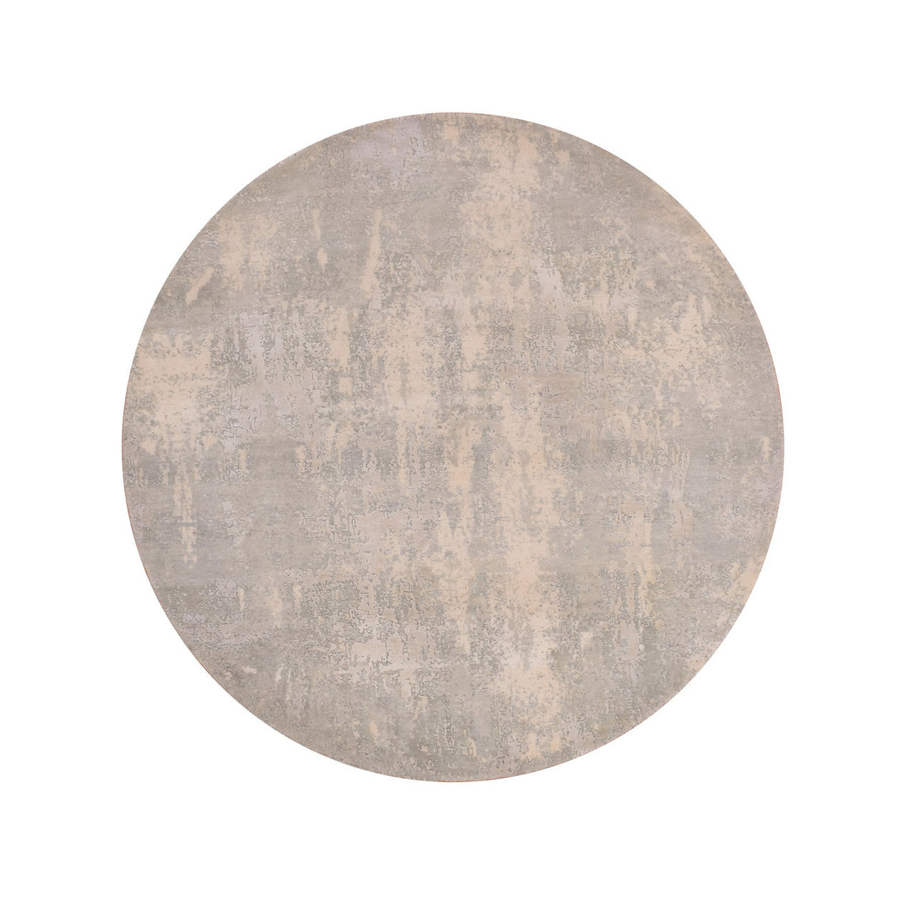 Gray 6'2" x 6'3" Modern and Contemporary Hand knotted Wool/Silk Rug - Sku: O075347