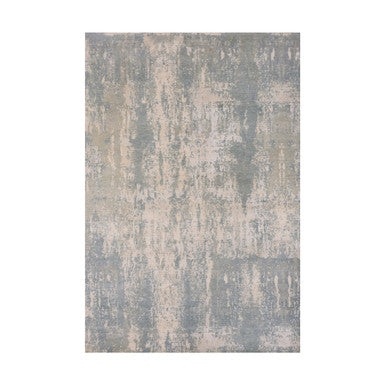 Modern and Contemporary Wool & Silk Hand Knotted Rug Grey No Border 5.11X9.2 -O075348