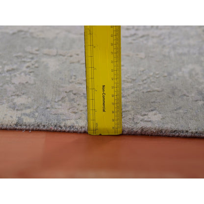 Modern and Contemporary Wool & Silk Hand Knotted Rug Grey 2.0x3.1 -O075351