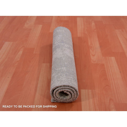 Modern and Contemporary Wool & Silk Hand Knotted Rug Grey 2.0x3.1 -O075351