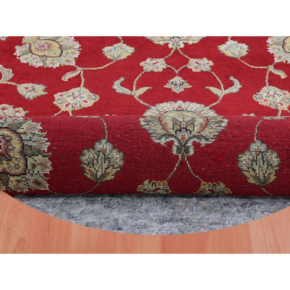 Rajasthan Wool Hand Knotted Rug Red Ivory 8.1X8.2 -O075359