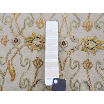 Rajasthan Wool & Silk Hand Knotted Rug Ivory Ivory 2.7X20.7 -O075367