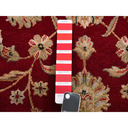 Rajasthan Wool Hand Knotted Rug Red Ivory 2.8X21.0 -O075368