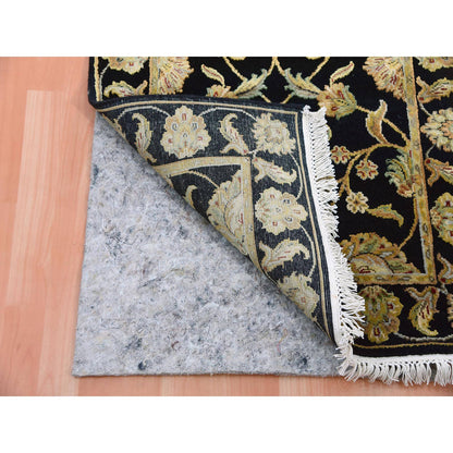Rajasthan Wool Hand Knotted Rug Black Black 2.7X20.2 -O075369