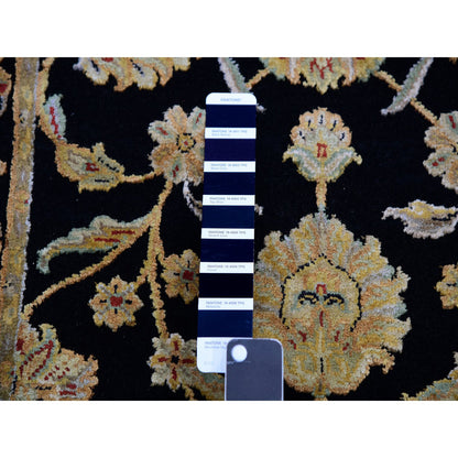 Rajasthan Wool Hand Knotted Rug Black Black 2.7X20.2 -O075369