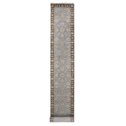 Rajasthan Wool Hand Knotted Rug Grey Brown  2.8X20.8 -O075371