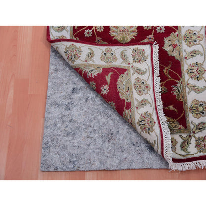 Rajasthan Wool Hand Knotted Rug Red Ivory 2.8X21.0 -O075373