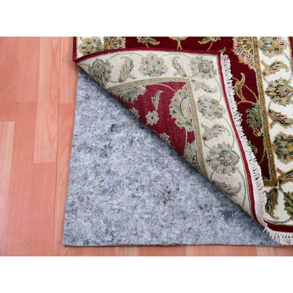 Rajasthan Wool & Silk Hand Knotted Rug Red Ivory 2.7X16.4 -O075385