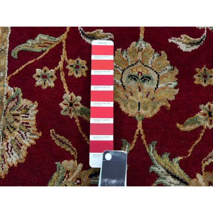 Rajasthan Wool & Silk Hand Knotted Rug Red Ivory 2.7X16.4 -O075385