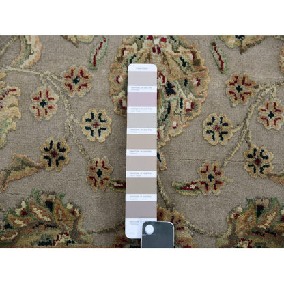 Rajasthan Wool Hand Knotted Rug Brown Ivory 2.6X10.1 -O075392