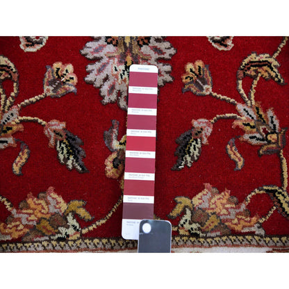 Rajasthan Wool & Silk Hand Knotted Rug Red Ivory 2.6X8.2 -O075399