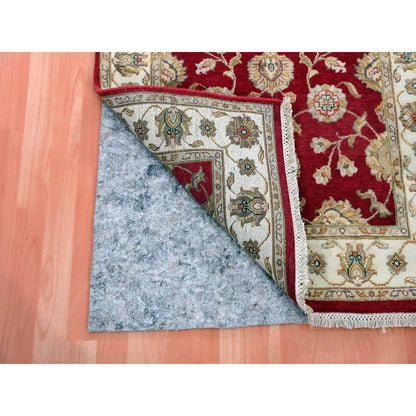 Rajasthan Wool Hand Knotted Rug Red Ivory 3.1X5.0 -O075401