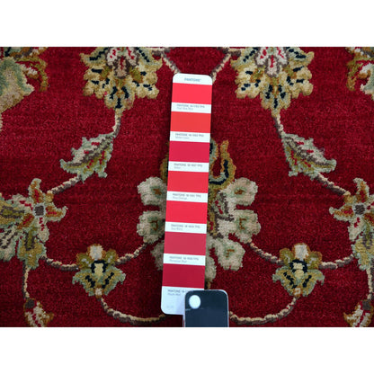 Rajasthan Wool Hand Knotted Rug Red Ivory 3.1X5.3 -O075402
