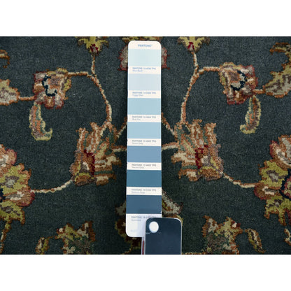 Rajasthan Wool & Silk Hand Knotted Rug Grey Ivory 3.0X5.2 -O075403