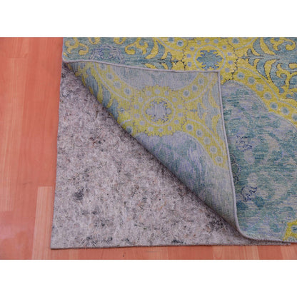Fine Oriental Wool Hand Knotted Rug Blue 9.0x12.2 -O075410