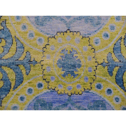 Fine Oriental Wool Hand Knotted Rug Blue 9.0x12.2 -O075410