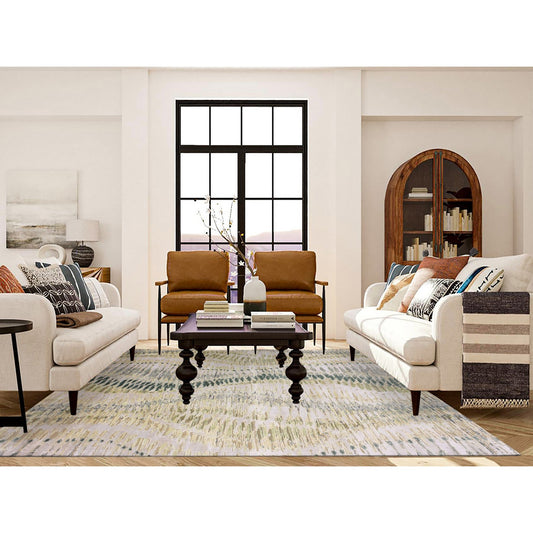 Silk Silk Hand Knotted Rug Green No Border 8.0X10.1 -O075419