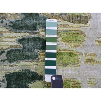Silk Silk Hand Knotted Rug Green No Border 6.1X6.2 -O075422