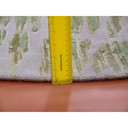 Silk Silk Hand Knotted Rug Green No Border 6.1X6.2 -O075422