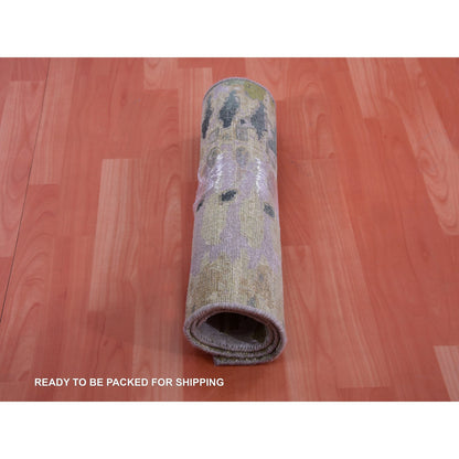 Silk Silk Hand Knotted Rug Green No Border 2.0X3.0 -O075423