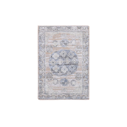 Wool and Silk Wool & Silk Hand Knotted Rug Grey Gray 2.0X3.0 -O075433