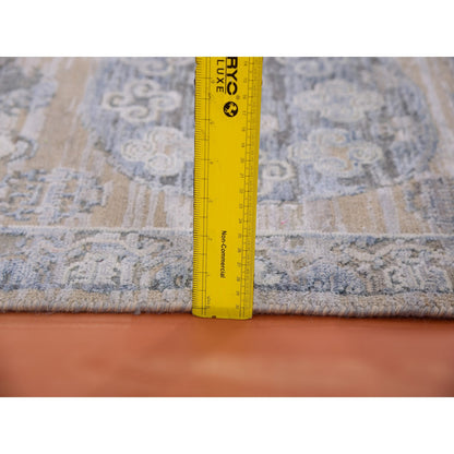 Wool and Silk Wool & Silk Hand Knotted Rug Grey Gray 2.0X3.0 -O075433