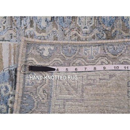 Wool and Silk Wool & Silk Hand Knotted Rug Grey Gray 2.0X3.0 -O075433